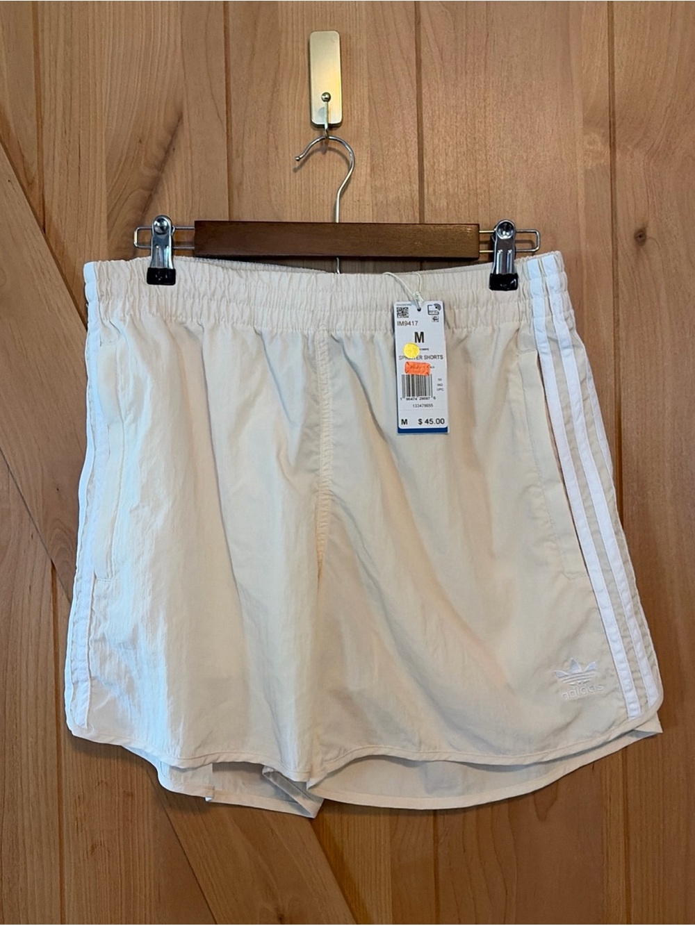 NWT Adidas Originals Men's Classic Sprinter Shorts wonder white Ivory M